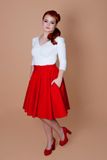 Kolová červená sukně Lovely