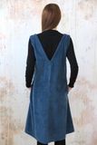 Manšestrové šaty modré Cornelia