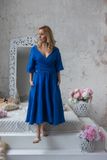 Mušelínová sukně cobaltovo modrá Tajana