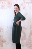 Bavlněné oboustranné šaty zelené Jina