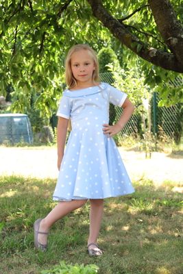 Dívčí retro šaty modré Darlen