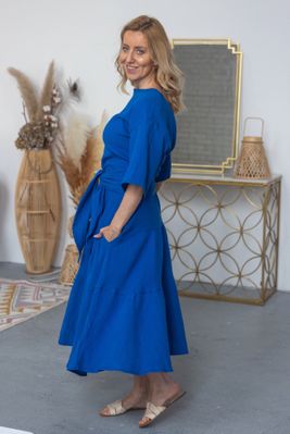 Mušelínová sukně cobaltovo modrá Tajana